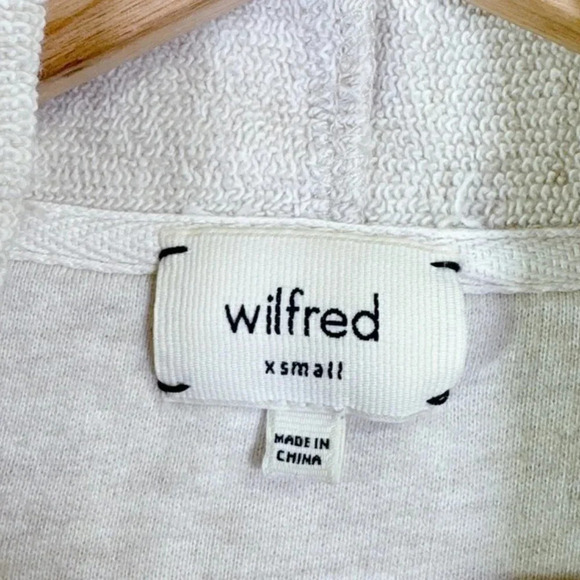 Aritzia Wilfred Open Drape Slit Hem Heathered Birch Cardigan - Picture 8 of 14